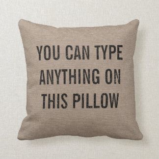 動揺してでパーソナライズなバーラップ クッション