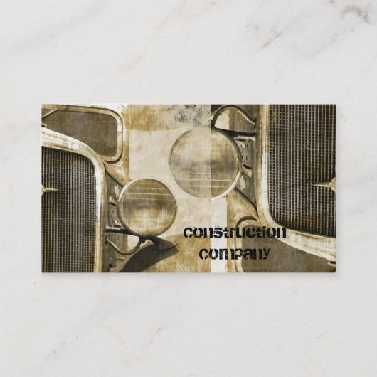 動揺してで初期ので素朴な国の古い農場のトラック 名刺 (正面)