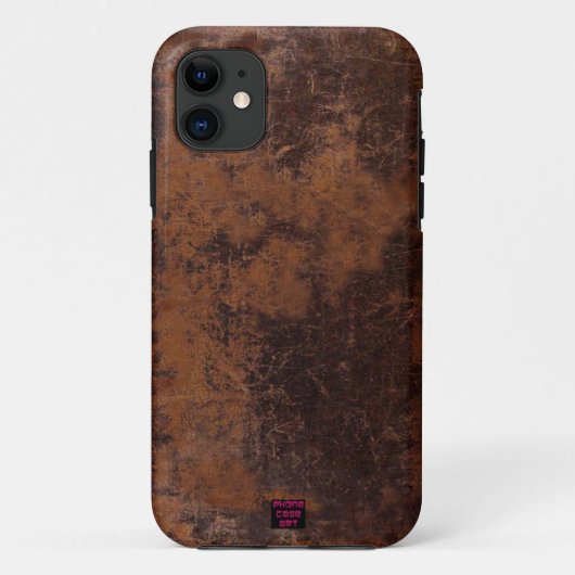 動揺してで古いレザールックの携帯電話の箱 Case-Mate iPhoneケース (裏面)