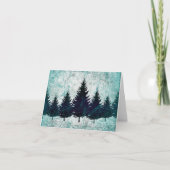 動揺してで素朴な常緑の松の木の森林 シーズンカード (正面)