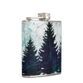 動揺してで素朴な常緑の松の木の森林 フラスク (右)