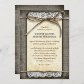 動揺してで素朴な結婚式招待状 招待状 (正面/裏面)