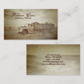 動揺してで素朴な西欧諸国の農場のトラック 名刺 (正面/裏面)