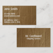 動揺してなしわを寄せられたボール紙 名刺 (正面/裏面)