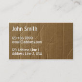 動揺してなしわを寄せられたボール紙 名刺 (正面)