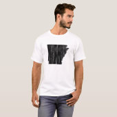 動揺してなアーカンソーの州の輪郭 Tシャツ (正面フル)