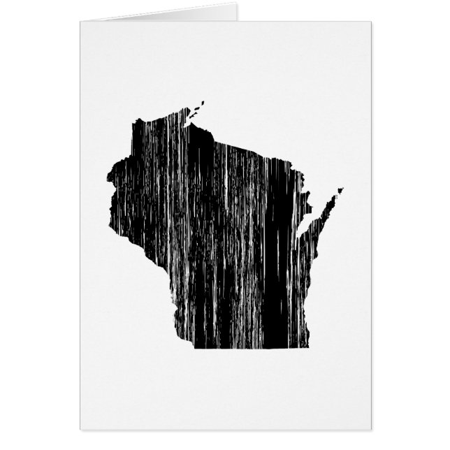 動揺してなウィスコンシンの州の輪郭 (正面)