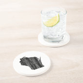 動揺してなウィスコンシンの州の輪郭 コースター (側面)