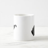 動揺してなウェストヴァージニアの州の輪郭 コーヒーマグカップ (中央)