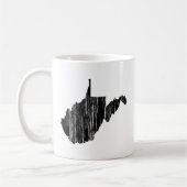 動揺してなウェストヴァージニアの州の輪郭 コーヒーマグカップ (左)