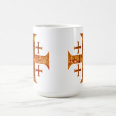 動揺してなエルサレム十字 コーヒーマグカップ (中央)