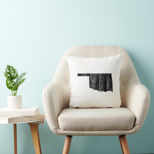 動揺してなオクラホマの州の輪郭 クッション (椅子)