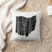 動揺してなオハイオ州の州の輪郭 クッション (ブランケット)