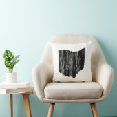 動揺してなオハイオ州の州の輪郭 クッション (椅子)