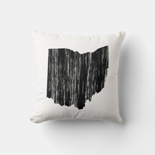 動揺してなオハイオ州の州の輪郭 クッション (正面)