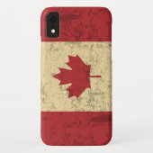 動揺してなカナダのヴィンテージの旗 Case-Mate iPhoneケース (裏面)