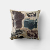 動揺してなカメラマンの写真撮影のレトロのカメラ クッション (正面)