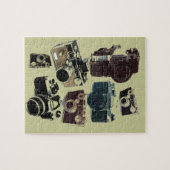 動揺してなカメラマンの写真撮影のレトロのカメラ ジグソーパズル (横)