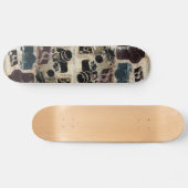 動揺してなカメラマンの写真撮影のレトロのカメラ スケートボード (横)