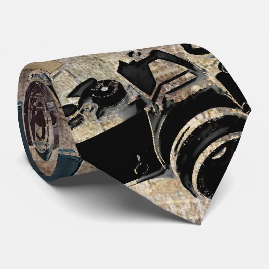 動揺してなカメラマンの写真撮影のレトロのカメラ ネクタイ (ロール)