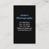 動揺してなカメラマンの写真撮影のレトロのカメラ 名刺 (裏面)