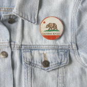 動揺してなカリフォルニア共和国の旗が付いているボタン 缶バッジ (インサイチュ)