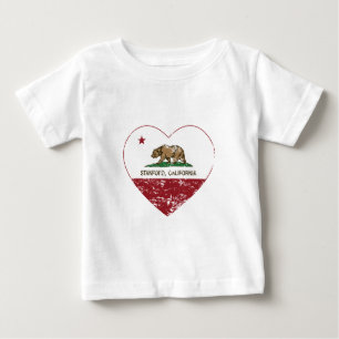 動揺してなカリフォルニア旗スタンフォードハート ベビーTシャツ