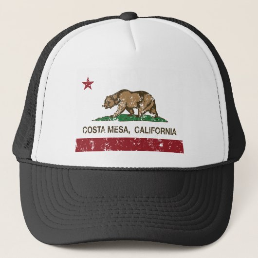 動揺してなカリフォルニア旗Costa Mesa キャップ (正面)