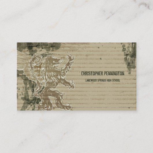 動揺してなグリフィンの卒業の名刺 コーリングカード (正面)