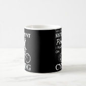 動揺してなサイクリングの退職に関する諸計画の白い自転車 コーヒーマグカップ (中央)