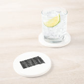 動揺してなサウスダコタの州の輪郭 コースター (側面)