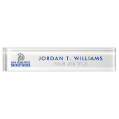 動揺してなサンノゼの州のSpartansのロゴWordmark デスクネームプレート (正面)