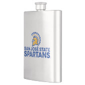 動揺してなサンノゼの州のSpartansのロゴWordmark フラスク (左)