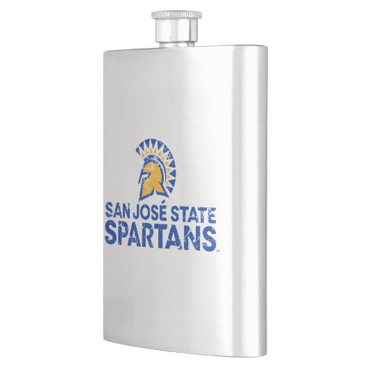 動揺してなサンノゼの州のSpartansのロゴWordmark フラスク (左)