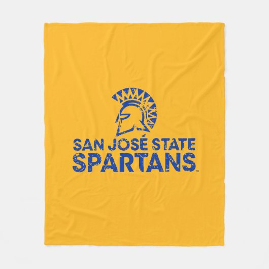 動揺してなサンノゼの州のSpartansのロゴWordmark フリースブランケット (正面)