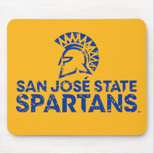 動揺してなサンノゼの州のSpartansのロゴWordmark マウスパッド