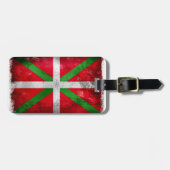 動揺してなスタイルのバスクの旗: Ikurriña、 ラゲッジタグ (正面横)