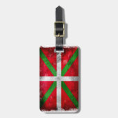 動揺してなスタイルのバスクの旗: Ikurriña、 ラゲッジタグ (正面縦)