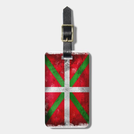 動揺してなスタイルのバスクの旗: Ikurriña、 ラゲッジタグ (正面縦)