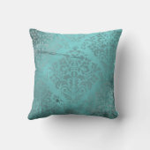 動揺してなダマスク織の水 クッション (裏面)