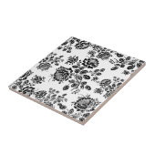 動揺してなダマスク織の熱い花のバラの花模様 タイル (側面)