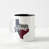 動揺してなテキサス州の旗の家 ツートーンマグカップ (正面左)