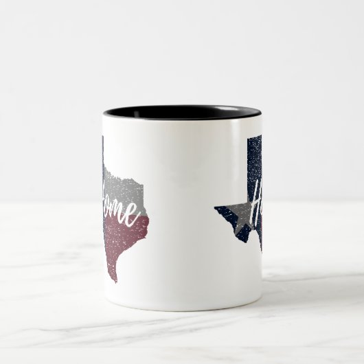 動揺してなテキサス州の旗の家 ツートーンマグカップ (中央)