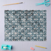 動揺してなデニムのダマスク織 薄葉紙 (クラフト)