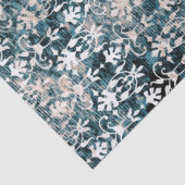 動揺してなデニムのダマスク織 薄葉紙 (詳細)