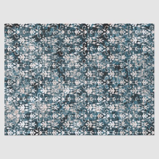 動揺してなデニムのダマスク織 薄葉紙 (正面)