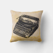 動揺してなデラックスなヴィンテージの無雑音タイプライター クッション (裏面)