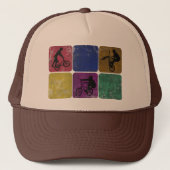 動揺してなフリースタイルのバイクもしくは自転車に乗る人の帽子 キャップ (正面)