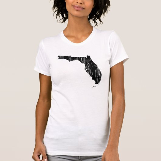 動揺してなフロリダの州の輪郭 Tシャツ (正面)
