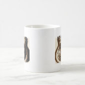 動揺してなボーダーステイン コーヒーマグカップ (中央)